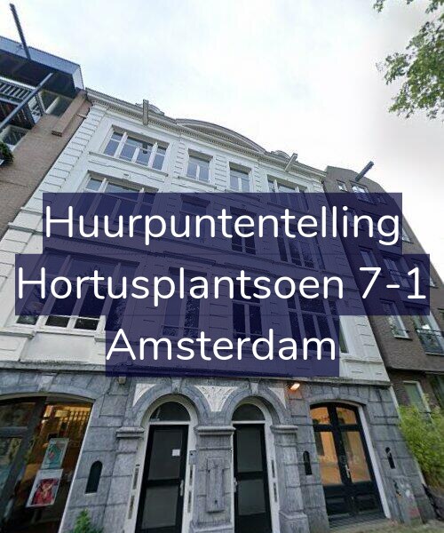 Foto gevel Huurpuntentelling voor Hortusplantsoen 7-1, Amsterdam