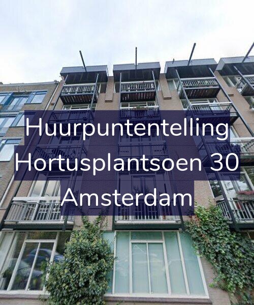 Foto gevel Huurpuntentelling voor Hortusplantsoen 30, Amsterdam