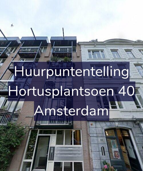 Foto gevel Huurpuntentelling voor Hortusplantsoen 40, Amsterdam