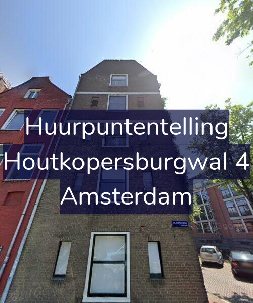 Foto gevel Huurpuntentelling voor Houtkopersburgwal 4, Amsterdam