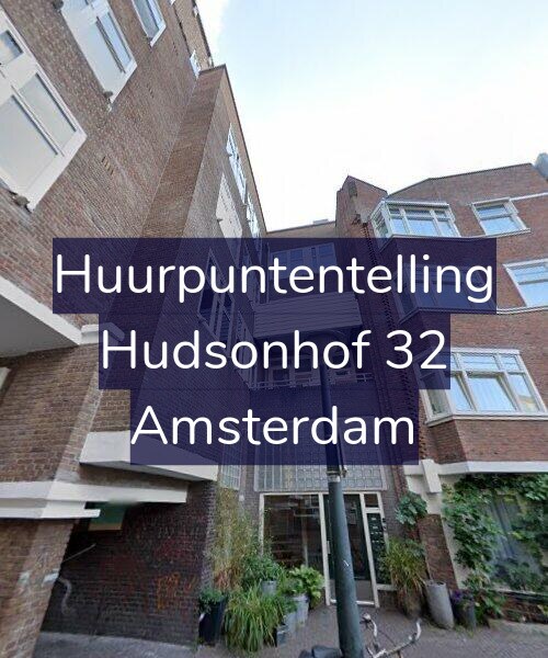 Foto gevel Huurpuntentelling voor Hudsonhof 32, Amsterdam