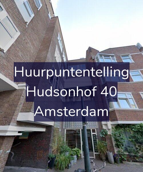 Foto gevel Huurpuntentelling voor Hudsonhof 40, Amsterdam