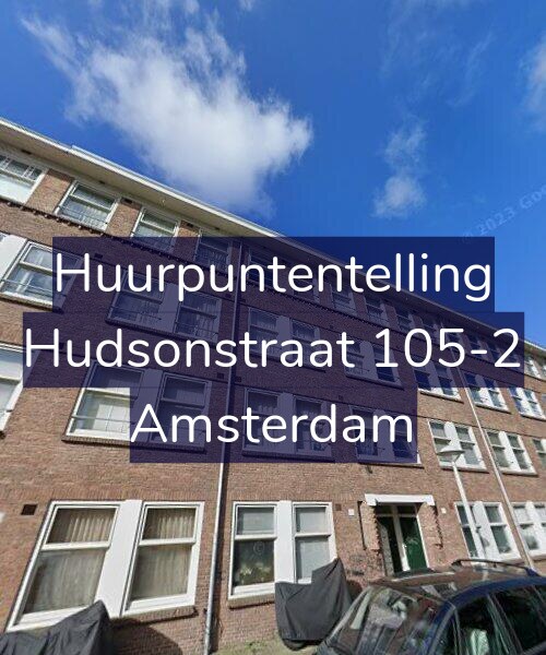 Foto gevel Huurpuntentelling voor Hudsonstraat 105-2, Amsterdam