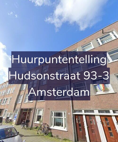 Foto gevel Huurpuntentelling voor Hudsonstraat 93-3, Amsterdam