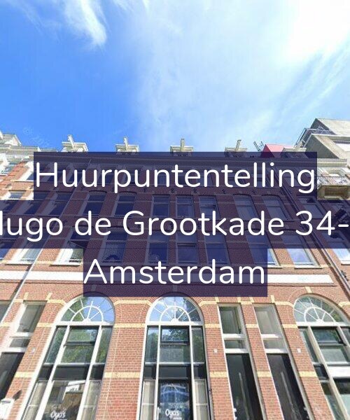 Foto gevel Huurpuntentelling voor Hugo de Grootkade 34-3, Amsterdam