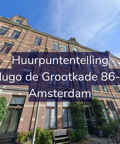 Foto gevel Huurpuntentelling voor Hugo de Grootkade 86-1, Amsterdam