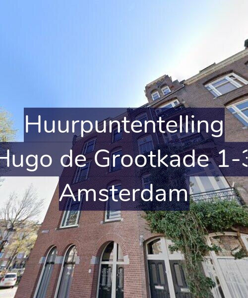 Foto gevel Huurpuntentelling voor Hugo de Grootkade 1-3, Amsterdam