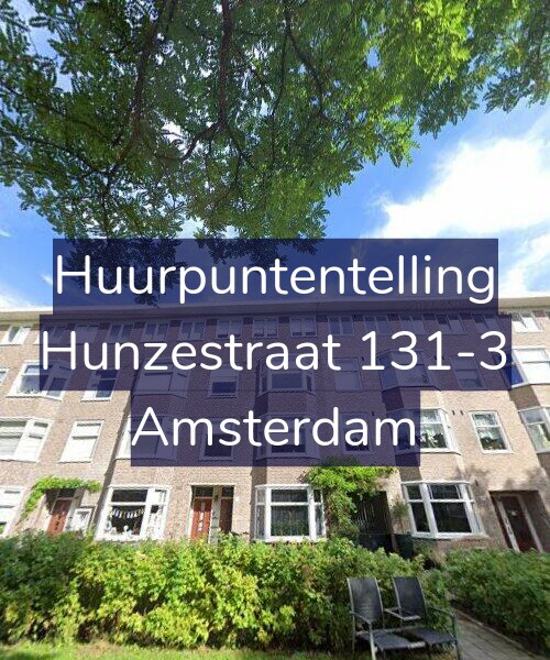 Foto gevel Huurpuntentelling voor Hunzestraat 131-3, Amsterdam