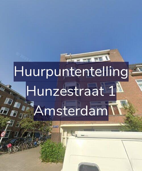 Foto gevel Huurpuntentelling voor Hunzestraat 1, Amsterdam