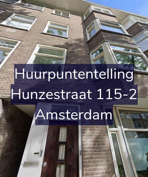 Foto gevel Huurpuntentelling voor Hunzestraat 115-2, Amsterdam