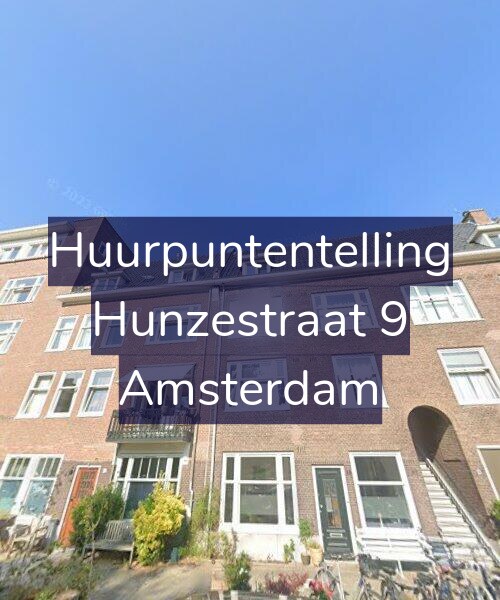 Foto gevel Huurpuntentelling voor Hunzestraat 9, Amsterdam