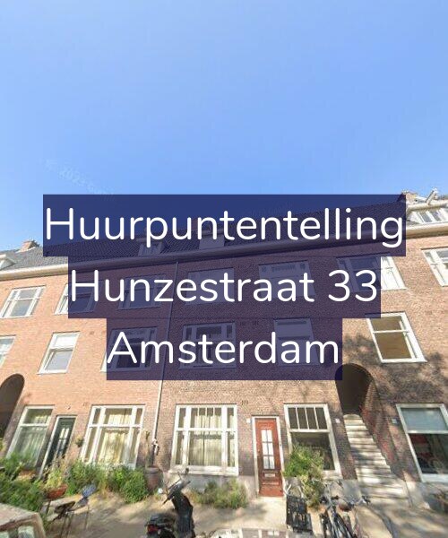 Foto gevel Huurpuntentelling voor Hunzestraat 33, Amsterdam
