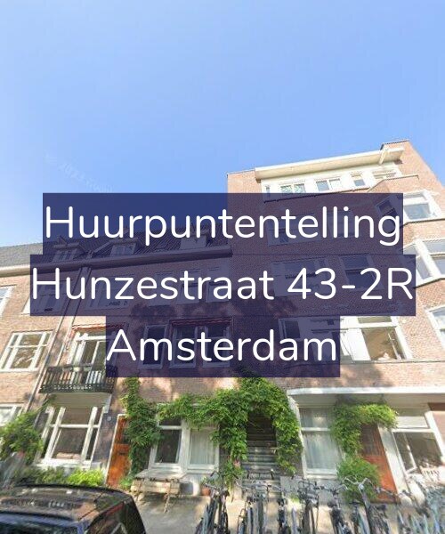 Foto gevel Huurpuntentelling voor Hunzestraat 43-2R, Amsterdam