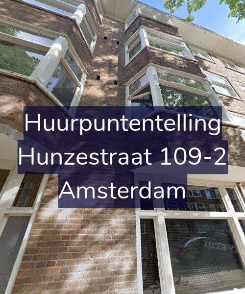 Foto gevel Huurpuntentelling voor Hunzestraat 109-2, Amsterdam