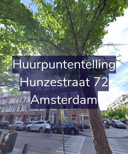 Foto gevel Huurpuntentelling voor Hunzestraat 72, Amsterdam
