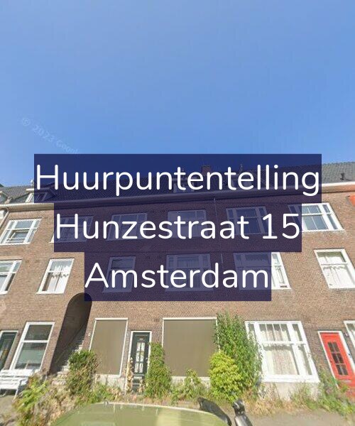 Foto gevel Huurpuntentelling voor Hunzestraat 15, Amsterdam