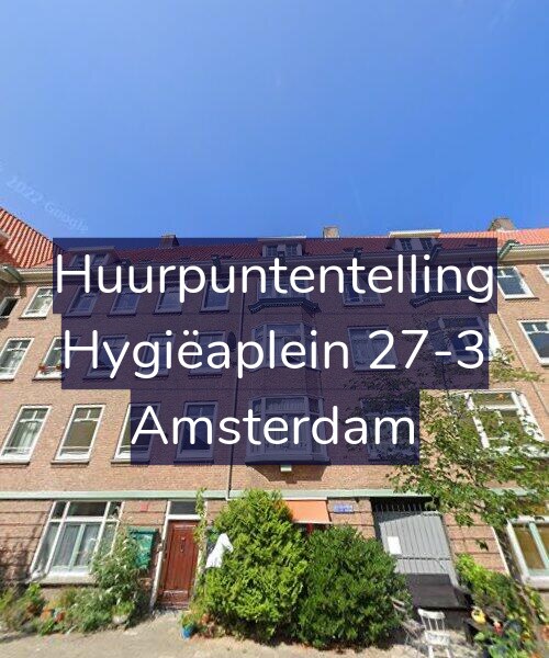Foto gevel Huurpuntentelling voor Hygiëaplein 27-3, Amsterdam
