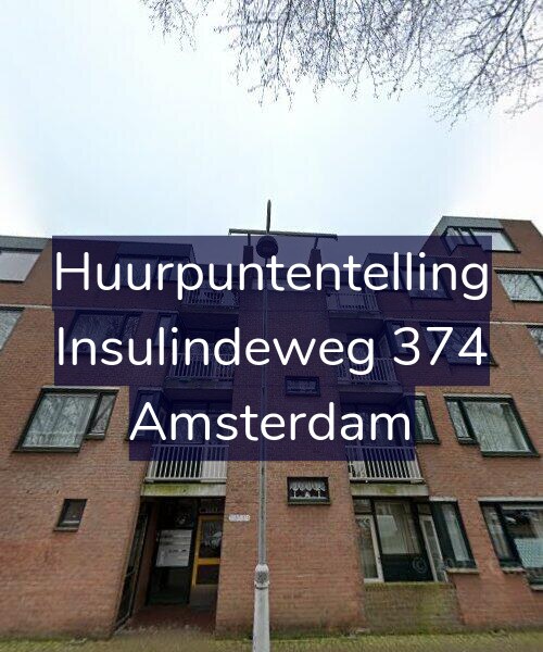 Foto gevel Huurpuntentelling voor Insulindeweg 374, Amsterdam