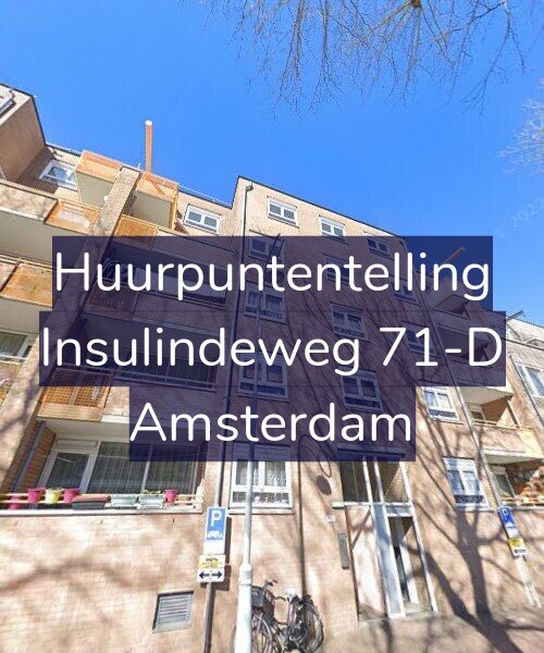Foto gevel Huurpuntentelling voor Insulindeweg 71-D, Amsterdam