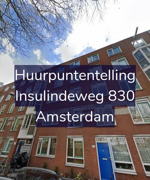 Foto gevel Huurpuntentelling voor Insulindeweg 830, Amsterdam