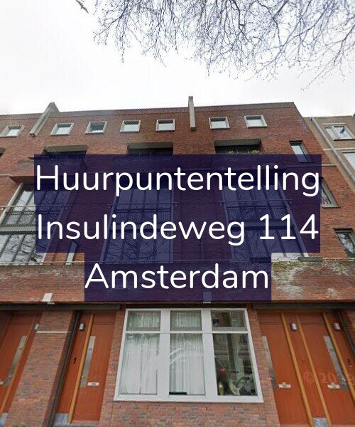 Foto gevel Huurpuntentelling voor Insulindeweg 114, Amsterdam