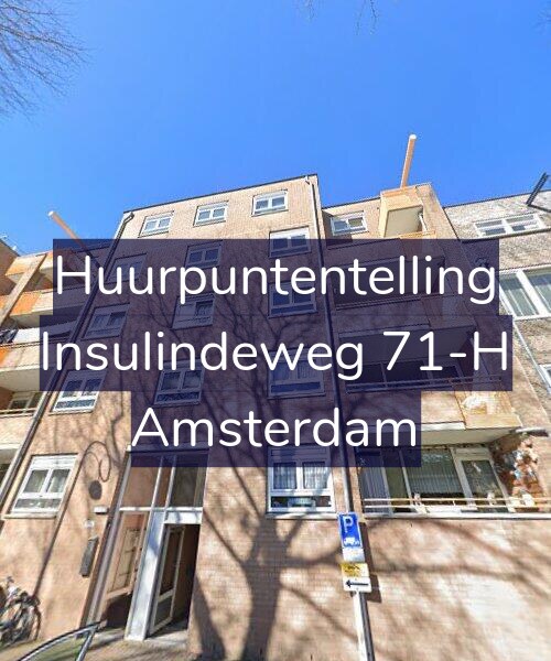 Foto gevel Huurpuntentelling voor Insulindeweg 71-H, Amsterdam