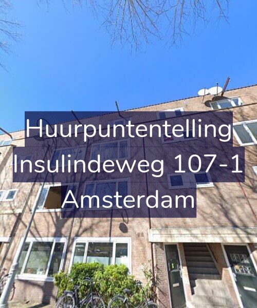 Foto gevel Huurpuntentelling voor Insulindeweg 107-1, Amsterdam