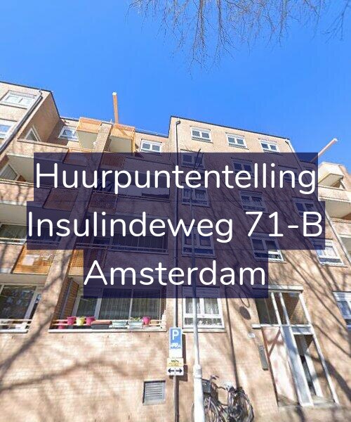 Foto gevel Huurpuntentelling voor Insulindeweg 71-B, Amsterdam