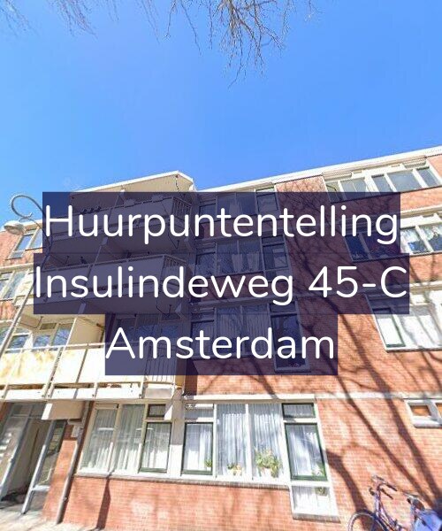 Foto gevel Huurpuntentelling voor Insulindeweg 45-C, Amsterdam