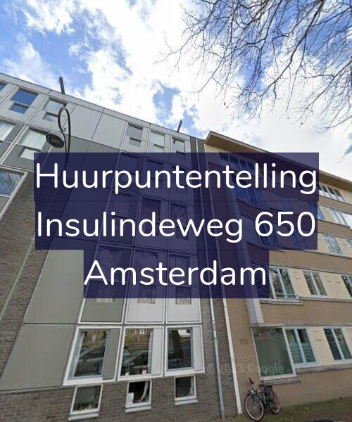 Foto gevel Huurpuntentelling voor Insulindeweg 650, Amsterdam