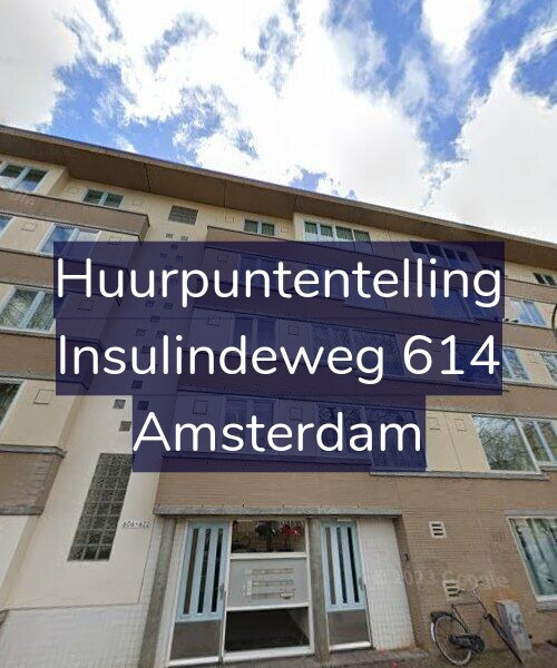 Foto gevel Huurpuntentelling voor Insulindeweg 614, Amsterdam