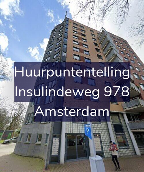 Foto gevel Huurpuntentelling voor Insulindeweg 978, Amsterdam