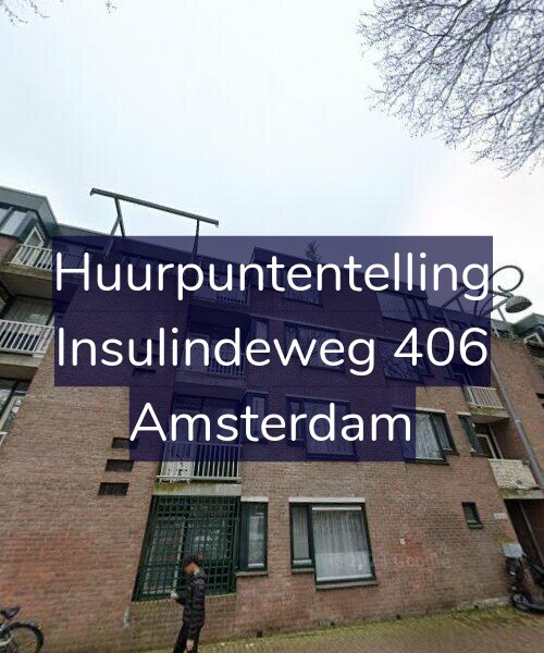 Foto gevel Huurpuntentelling voor Insulindeweg 406, Amsterdam