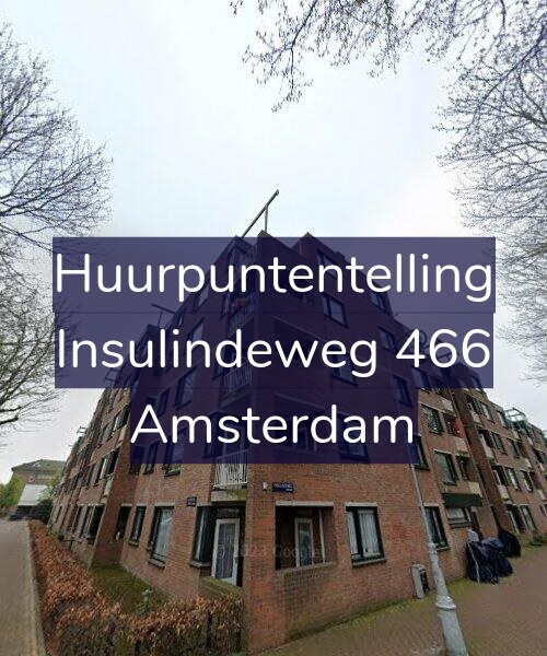 Foto gevel Huurpuntentelling voor Insulindeweg 466, Amsterdam