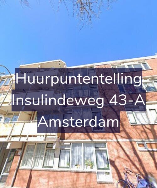 Foto gevel Huurpuntentelling voor Insulindeweg 43-A, Amsterdam