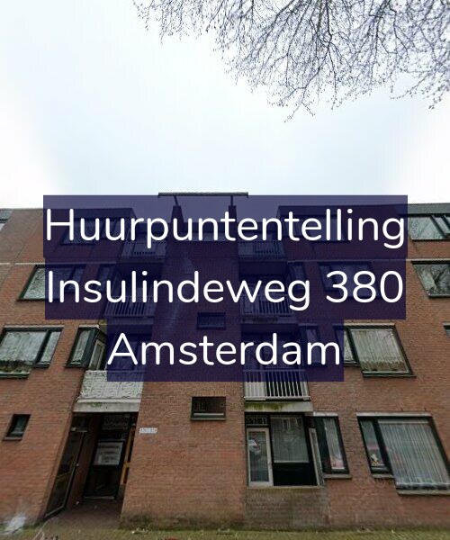 Foto gevel Huurpuntentelling voor Insulindeweg 380, Amsterdam