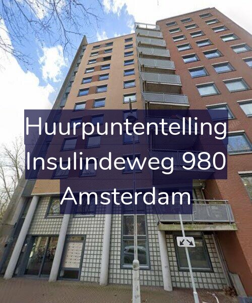 Foto gevel Huurpuntentelling voor Insulindeweg 980, Amsterdam