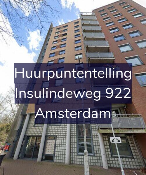 Foto gevel Huurpuntentelling voor Insulindeweg 922, Amsterdam