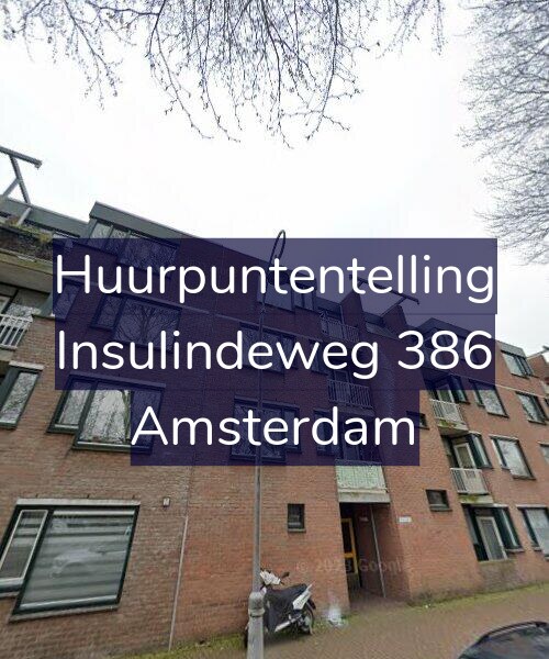 Foto gevel Huurpuntentelling voor Insulindeweg 386, Amsterdam