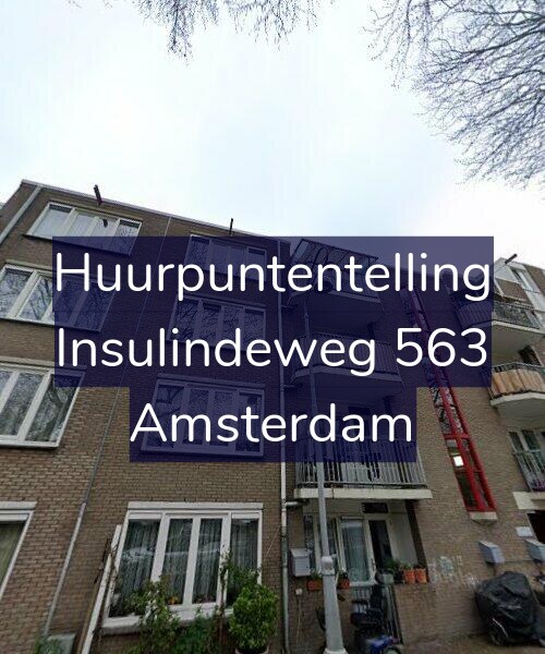 Foto gevel Huurpuntentelling voor Insulindeweg 563, Amsterdam