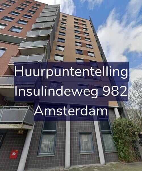 Foto gevel Huurpuntentelling voor Insulindeweg 982, Amsterdam