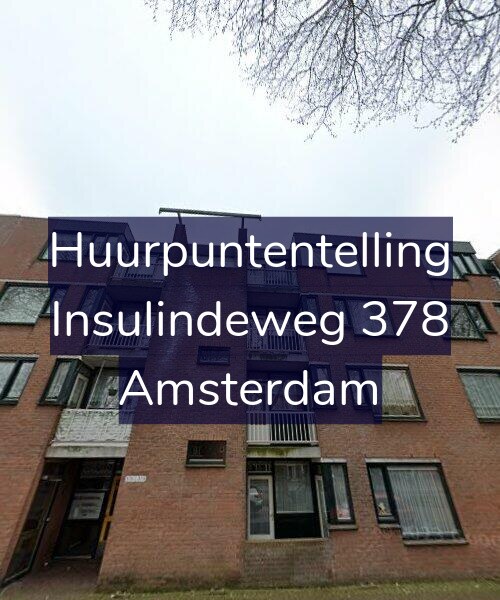 Foto gevel Huurpuntentelling voor Insulindeweg 378, Amsterdam