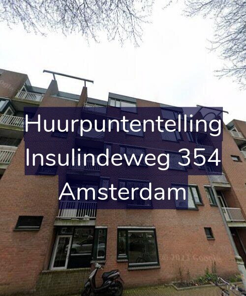 Foto gevel Huurpuntentelling voor Insulindeweg 354, Amsterdam
