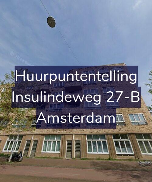 Foto gevel Huurpuntentelling voor Insulindeweg 27-B, Amsterdam