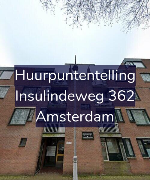 Foto gevel Huurpuntentelling voor Insulindeweg 362, Amsterdam