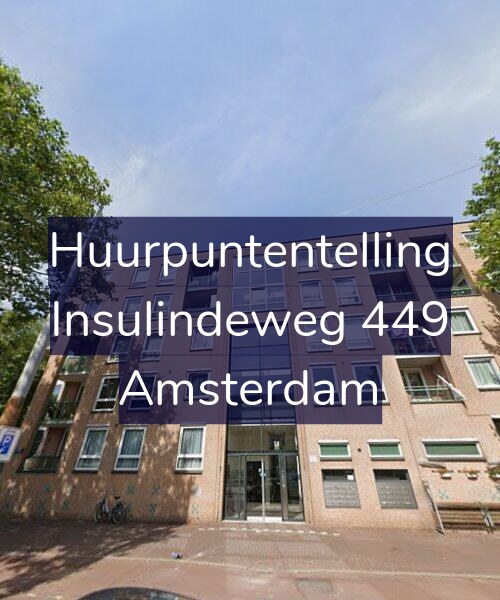 Foto gevel Huurpuntentelling voor Insulindeweg 449, Amsterdam