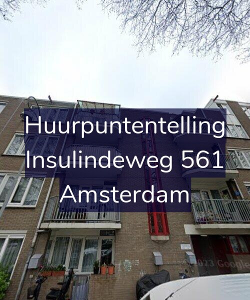 Foto gevel Huurpuntentelling voor Insulindeweg 561, Amsterdam
