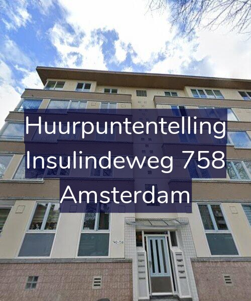 Foto gevel Huurpuntentelling voor Insulindeweg 758, Amsterdam