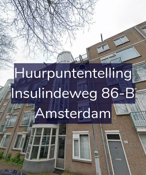 Foto gevel Huurpuntentelling voor Insulindeweg 86-B, Amsterdam