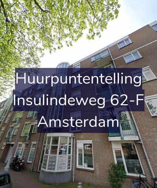 Foto gevel Huurpuntentelling voor Insulindeweg 62-F, Amsterdam